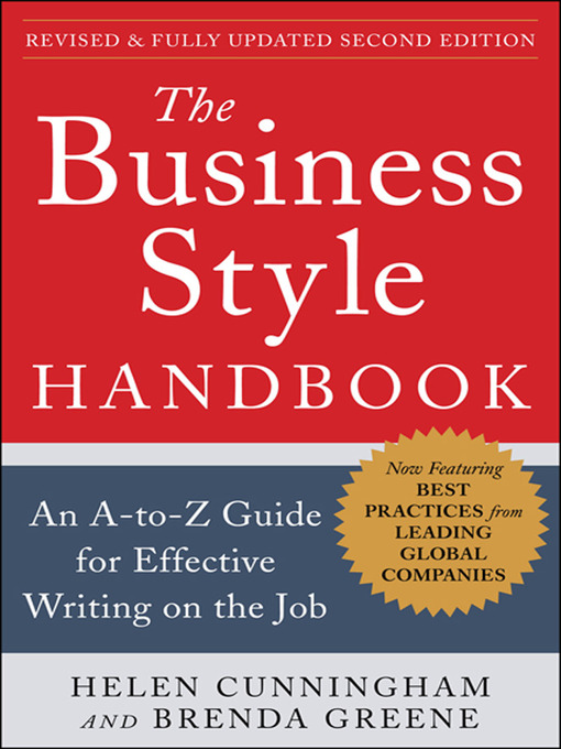 Title details for The Business Style Handbook by Helen Cunningham - Available